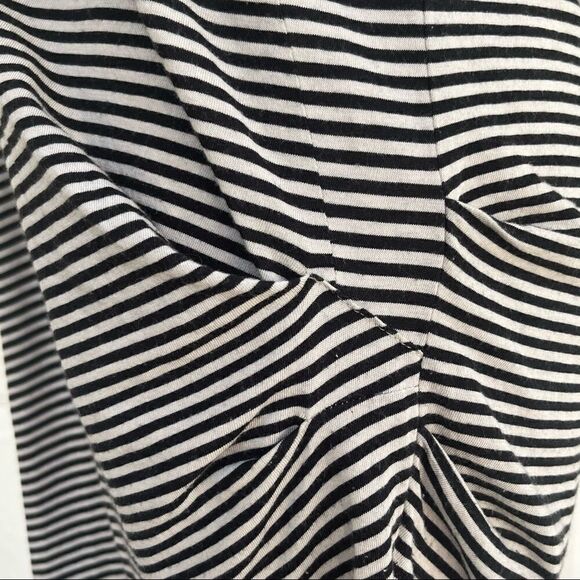 Vince Navy/ White Striped Modal Blend Longline Top S - Picture 4 of 6